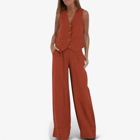 Outfit Sets : Mouwloos vest (met gratis bijpassende broek) in van Pantino