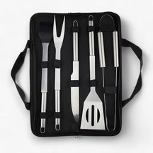 outdoor equipment : BBQ Gereedschapsset Roestvrij Staal in 5 stuks van Pantino
