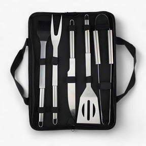 outdoor equipment : BBQ Gereedschapsset Roestvrij Staal in 5 stuks van Pantino