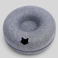Ronde Kattenmand met Holletje en Rits – Vilten Kattenbed 50 of 60 cm