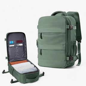 bags : Rugzak Olijfgroen - Hampus Compact Cabin - Praktisch en Stijlvol in van Pantino