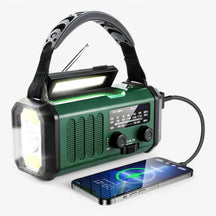 gadgets : Draagbare Radio met Handmatige Oplader - Olijfgroen in Groen van Pantino