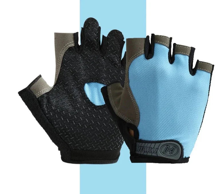 outdoor equipment : Sporthandschoenen Antislip voor Heren & Dames - Ademend, Comfortabel & Duurzaam - Ideaal voor Fitness & Fietsen in Lichtblauw van Pantino