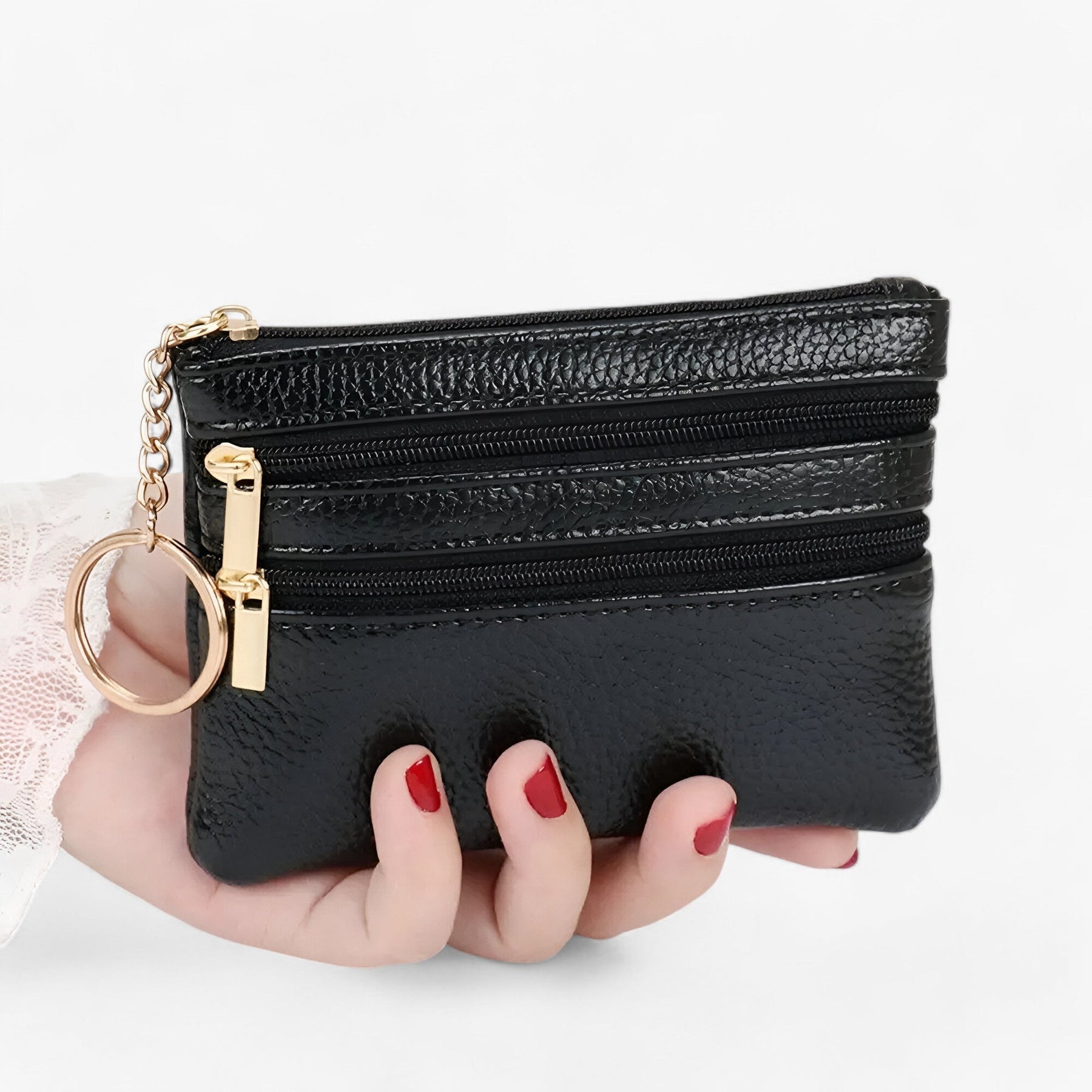 bags : Schoudertas voor Vrouwen Dames - Compakt en Elegant met Drie Ritsen - Rood in van Pantino