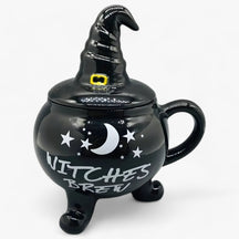 home & garden : WitchySip - Mok in de Vorm van een Ketel - Uniek Ketelontwerp voor Leuke Gelegenheden in Zwart met deksel 401-500ml van Pantino