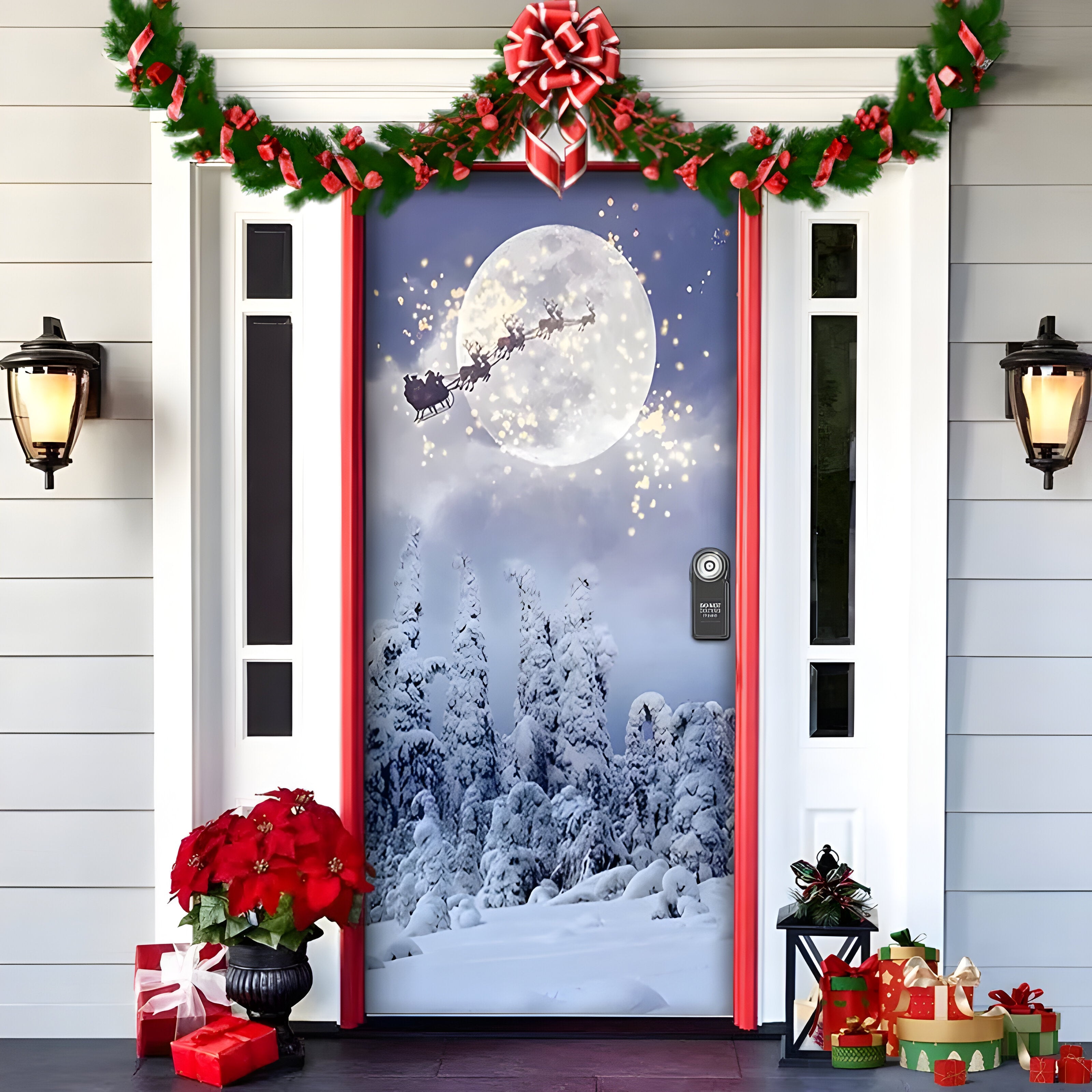 home & garden : HolidayCheer - Kerst Achtergrondbanner van Polyester - Creëer een Feestelijke Sfeer voor Uw Decoraties in Stijl-7 van Pantino