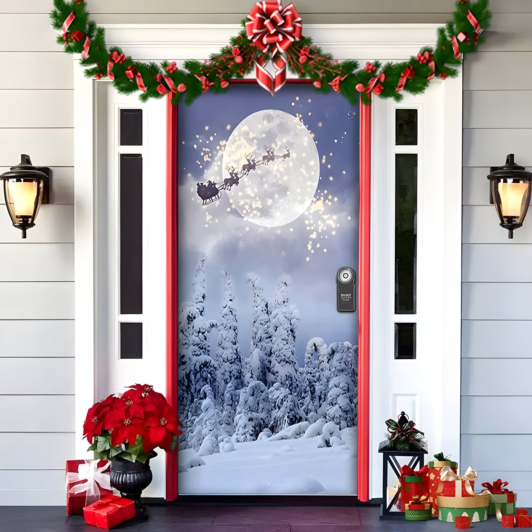 home & garden : HolidayCheer - Kerst Achtergrondbanner van Polyester - Creëer een Feestelijke Sfeer voor Uw Decoraties in Stijl-7 van Pantino