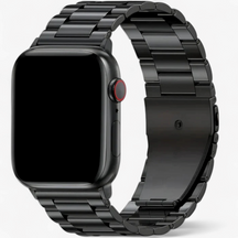 Apple Watch Band : Armband Zwart - Elegante Stalen voor Apple Watch in Zwart van Pantino