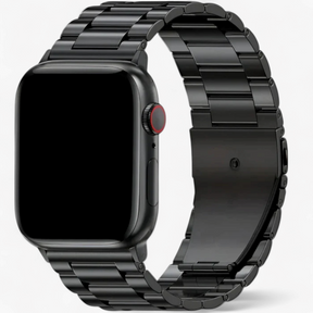 Apple Watch Band : Armband Zwart - Elegante Stalen voor Apple Watch in Zwart van Pantino
