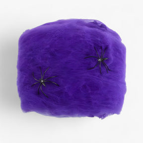 home & garden : Halloween Spinnenweb - Rekbaar Spinnenweb en Spinnen voor Griezelige Feestelijke Wisieten - Wit in Paars van Pantino