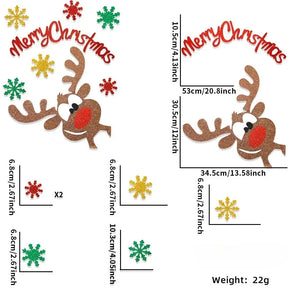 home & garden : Kerstviltstickers voor Deuren en Ramen - Feestelijke Decoratie voor Thuis in Elaan 2 van Pantino