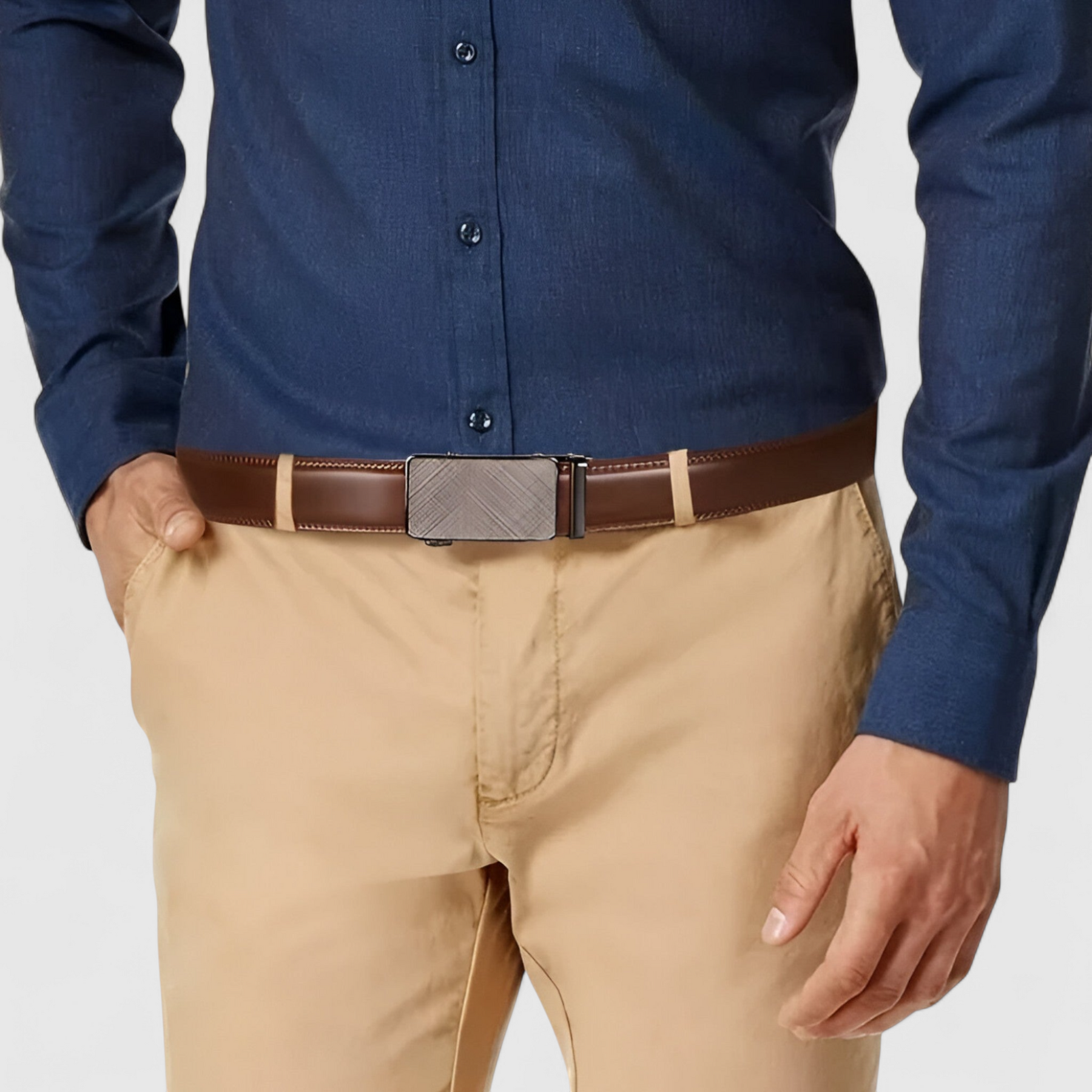 Belt : Fashion Riem - Verfijnd en Comfortabel - Bruin in van Pantino