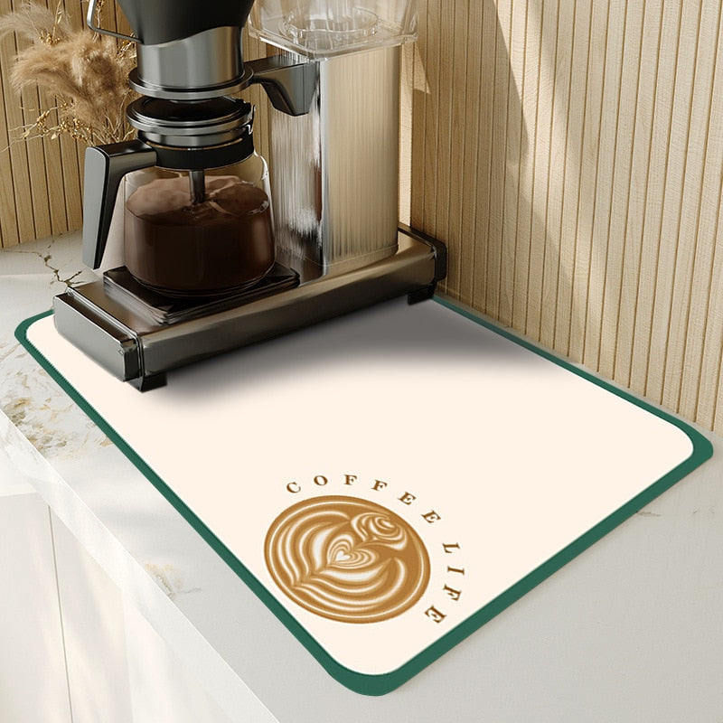 home & garden : Afdruip Mat - Super Absorberend, Antislip & Uniek Design - Donkergrijs in van Pantino