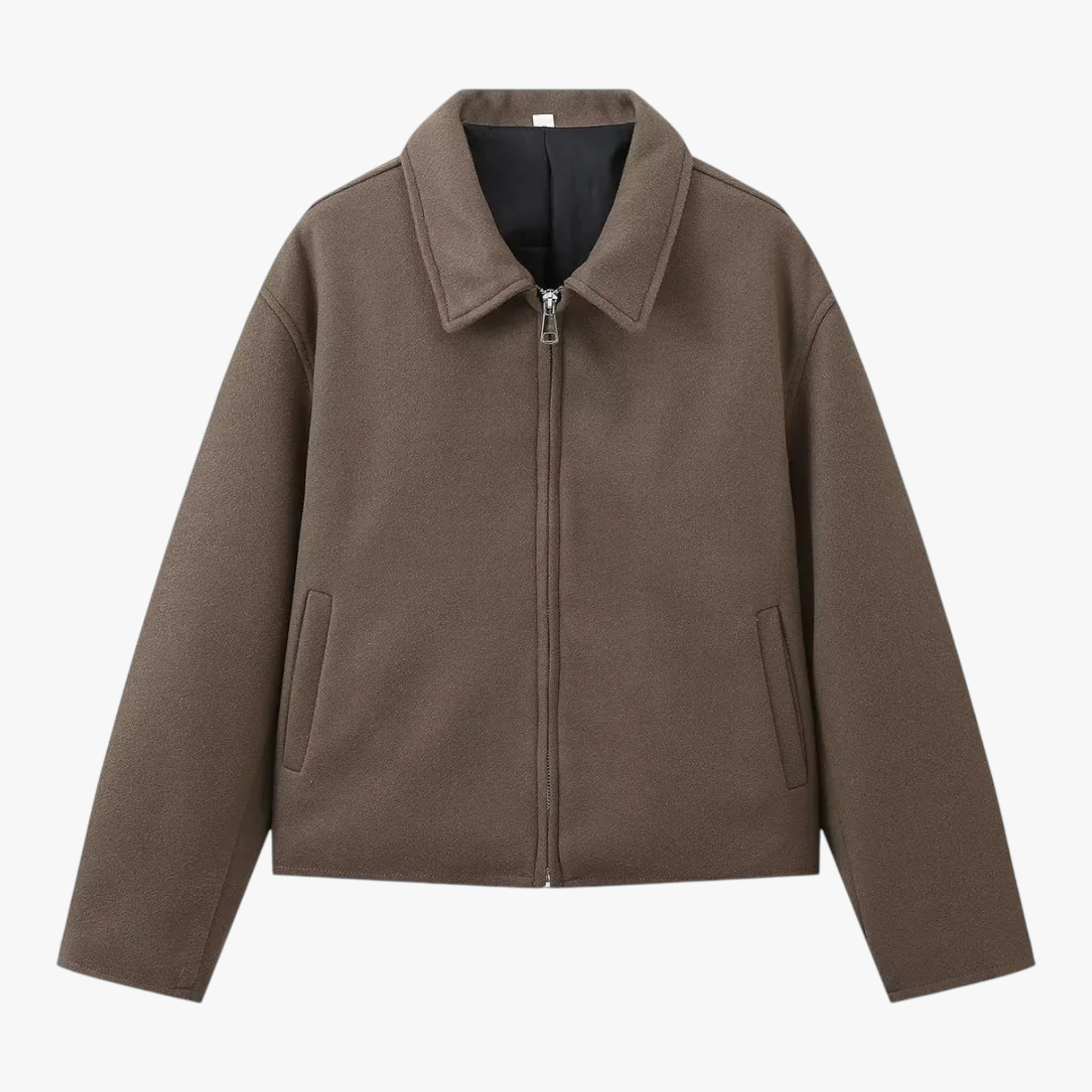 Damesjassen & -jacks : Winterjas Dames Donkerbruin - Vintage Wollen voor Koude Maanden in Donkerbruin van Pantino
