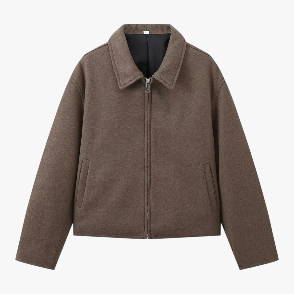 Damesjassen & -jacks : Winterjas Dames Donkerbruin - Vintage Wollen voor Koude Maanden in Donkerbruin van Pantino