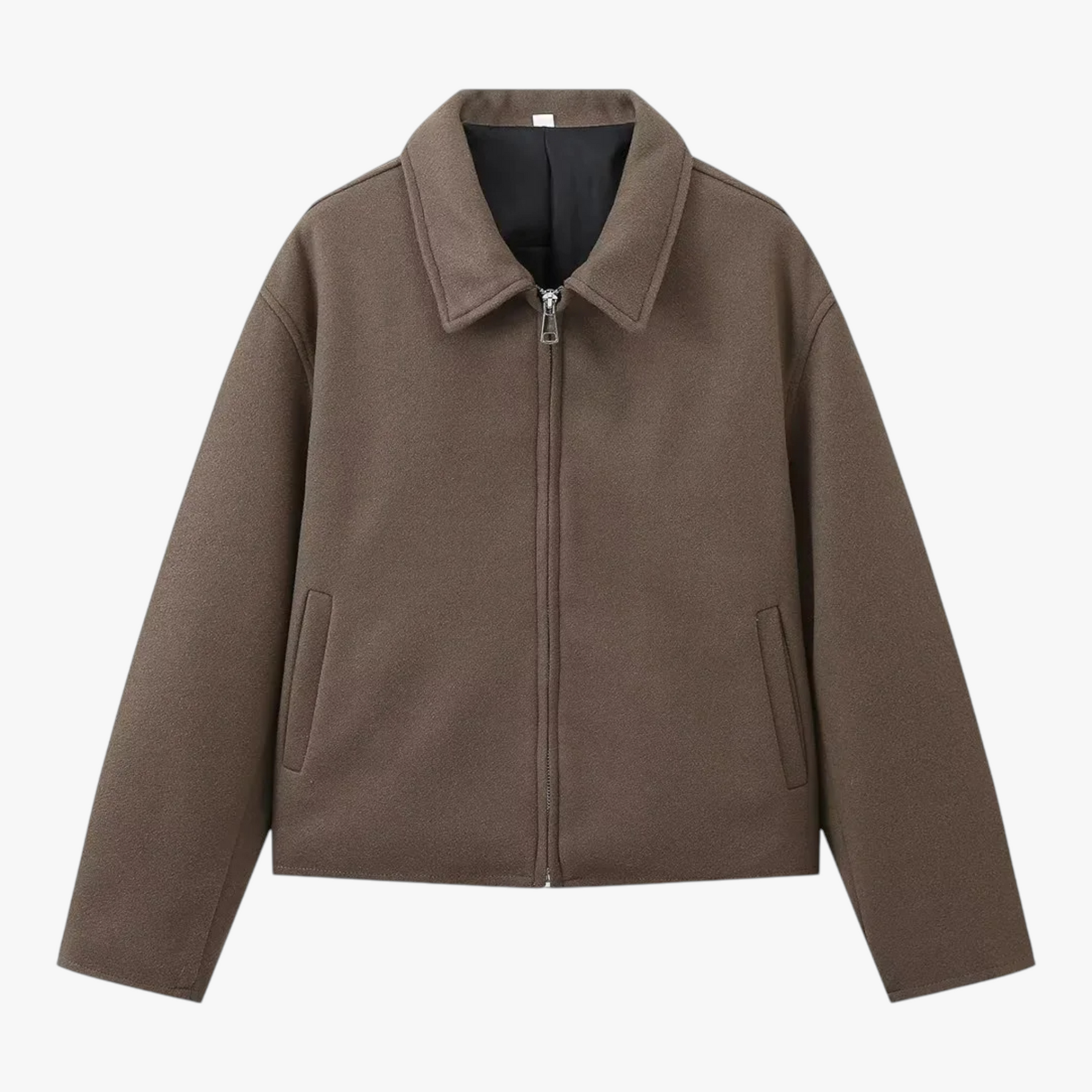 Damesjassen & -jacks : Winterjas Dames Donkerbruin - Vintage Wollen voor Koude Maanden in Donkerbruin van Pantino