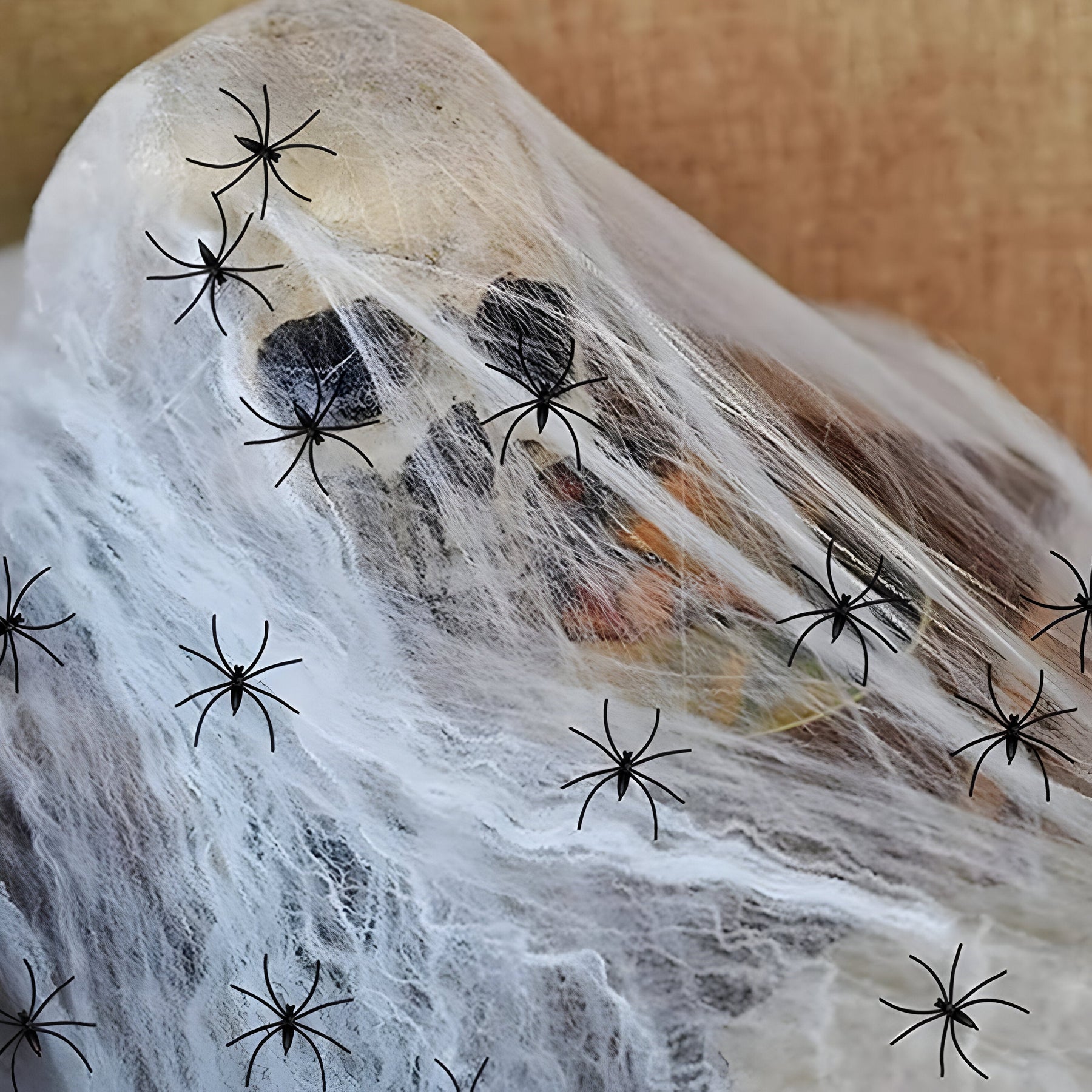 home & garden : Halloween Spinnenweb - Rekbaar Spinnenweb en Spinnen voor Griezelige Feestelijke Wisieten - Wit in van Pantino