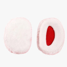 Ear Muffs : Fleece Oorbeschermers Zonder Band - Ultieme Winterwarmte - Zwart-Klein in Wit-Groot van Pantino