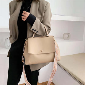 bags : Satchel Tas Dames Khaki - Urban Chic in van Pantino