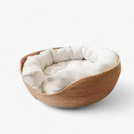 pets : Luna Nest Handgeweven Bamboe Huisdierbed - Natuurlijk & Comfortabel Mandje voor Katten & Kleine Honden in Met Mat Kussen van Pantinoshop