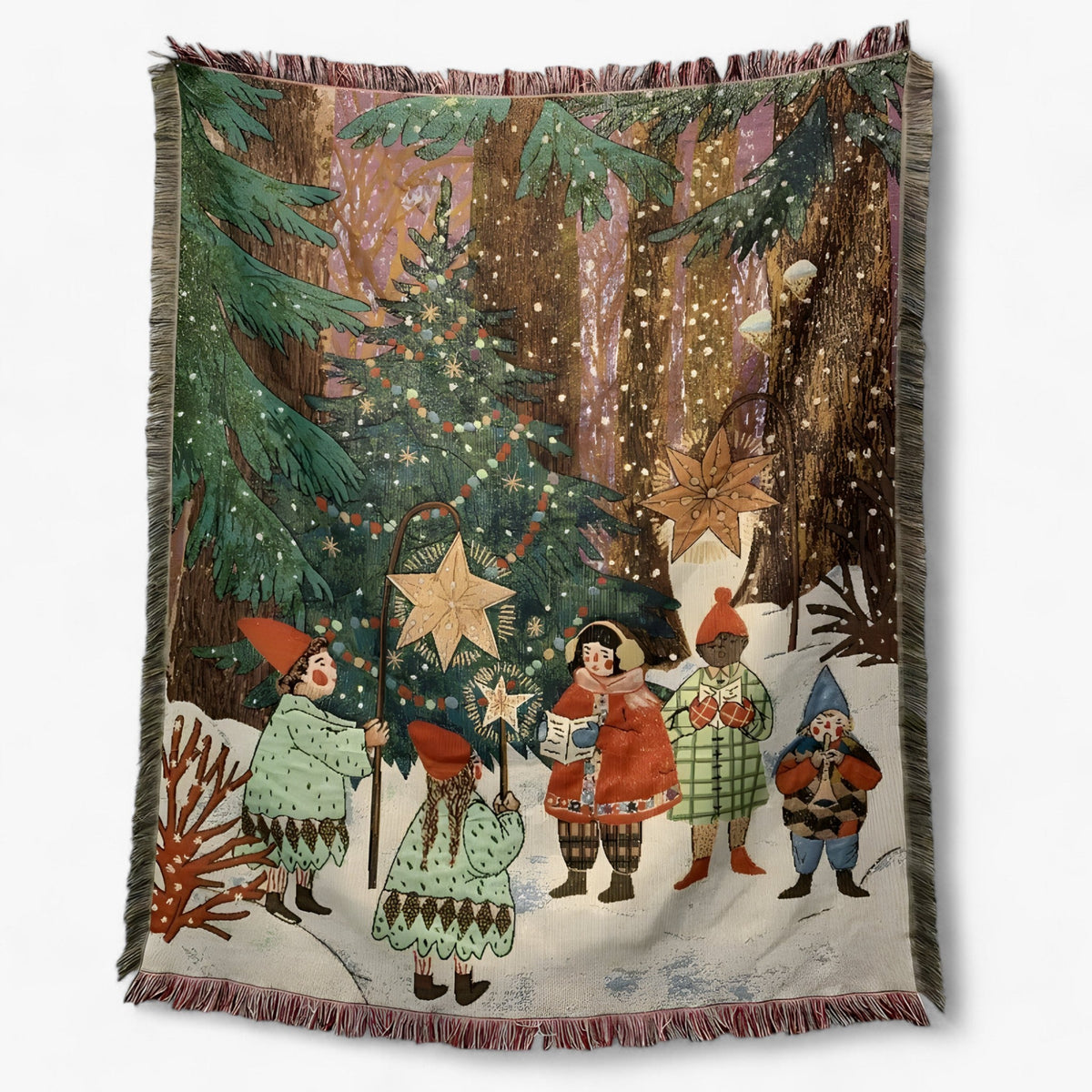 home & garden : Nutty Notenkraker & Kerstster Deken - Zacht en Decoratief Dekbed voor een Feestelijk Huis in Dames van Kerstmis 130x160cm van Pantino