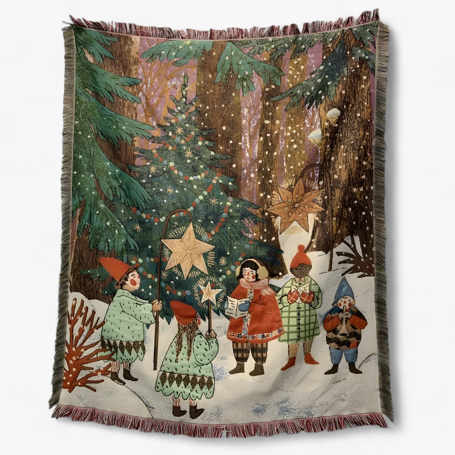 home & garden : Nutty Notenkraker & Kerstster Deken - Zacht en Decoratief Dekbed voor een Feestelijk Huis in Dames van Kerstmis 130x160cm van Pantino