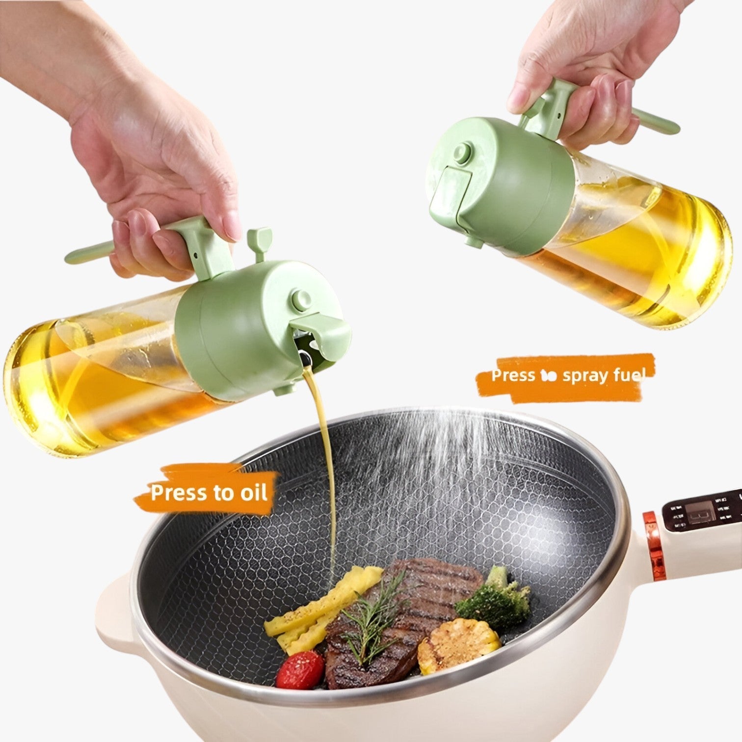 Oil Sprayer : 2-in-1 Olie Spray & Gieter - Precisiedosering, Minder Verspilling in van Pantino