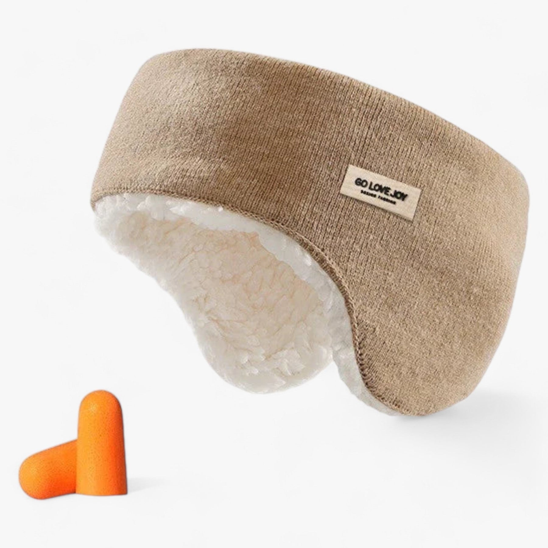 Earmuffs : Geluiddempende oorkappen voor volwassenen - Comfortabel grijs bont voor rust en concentratie in Kaki met oordopjes van Pantino