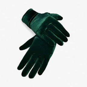 Winter Gloves : Handschoenen Bordeaux - Winterhandschoenen van Fluweel - Zachte en Comfortabele Bescherming voor Alle Vingers in Groen Één maat van Pantino