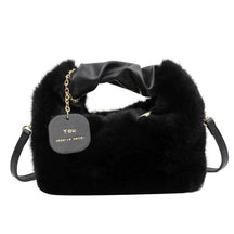 Tassen : Fluffy Crossbody Tas - Licht Bruin in Zwart van Pantino