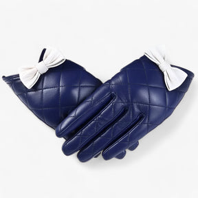 Gloves : Handschoenen Zwart - Chique & Warme Leren - Touchscreen & Comfort in Blauw van Pantino