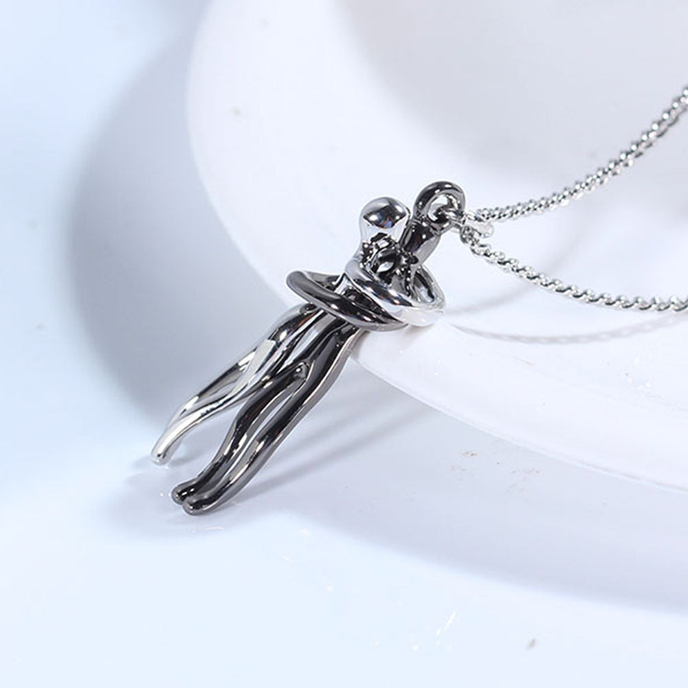 Necklace : Ketting Goud/Zilver - Elegante Knuffelketting met Kaartje in van Pantino