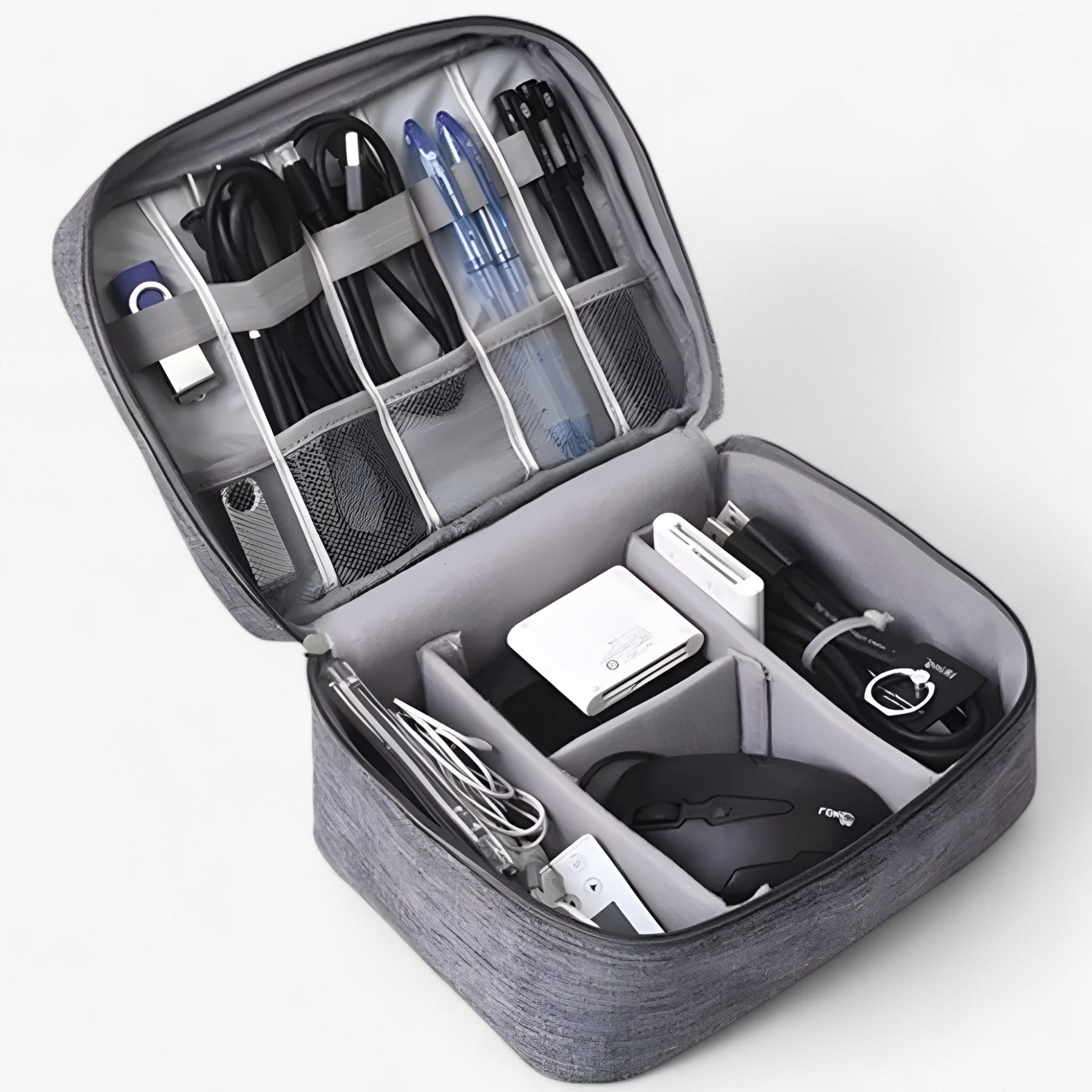 gadgets : Digitale Opbergzak - Bescherming voor Kabels, Opladers en Gadgets - Zwarte Tas in van Pantino
