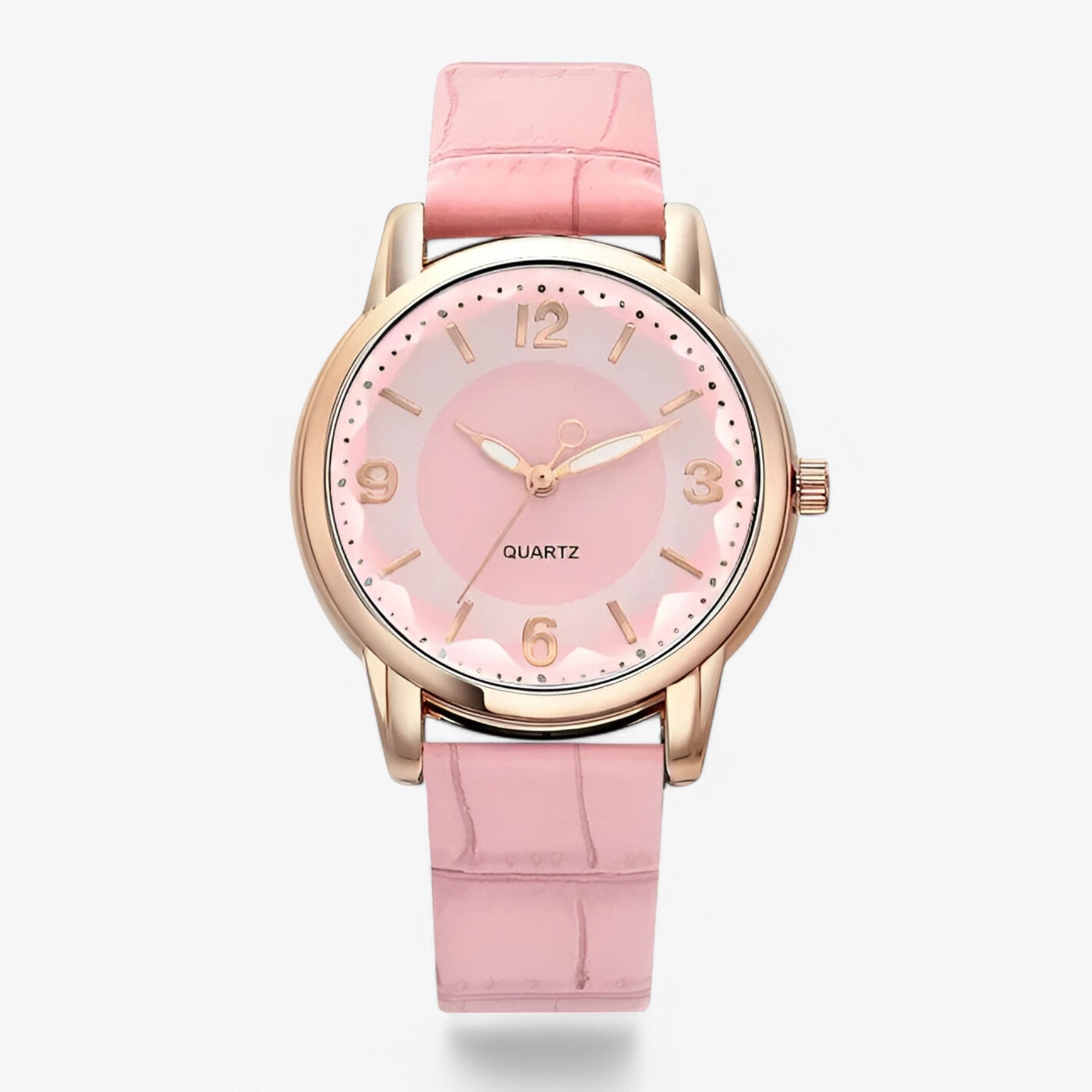 Watch : Elegant Design Luxe Quartz Dameshorloge - Lichtpaars in Roze van Pantino