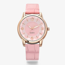 Watch : Elegant Design Luxe Quartz Dameshorloge - Lichtpaars in Roze van Pantino