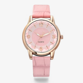 Watch : Elegant Design Luxe Quartz Dameshorloge - Lichtpaars in Roze van Pantino