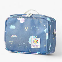 bags : Handtas Kinderen Grijs - Moederhandtas - Elegante en Functionele Opberging in L Blauwe Eenhoorn van Pantino