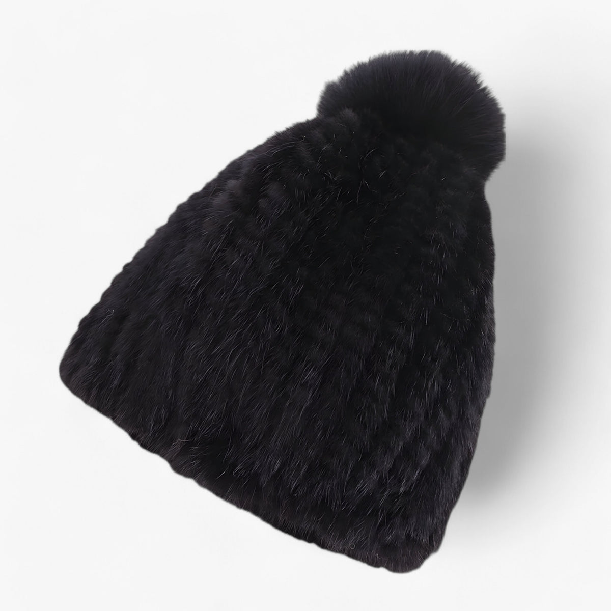 Hat : Hoed Zwart - Luxe Marterbont - Winterse Warmte & Elegantie in Zwart Één maat van Pantino