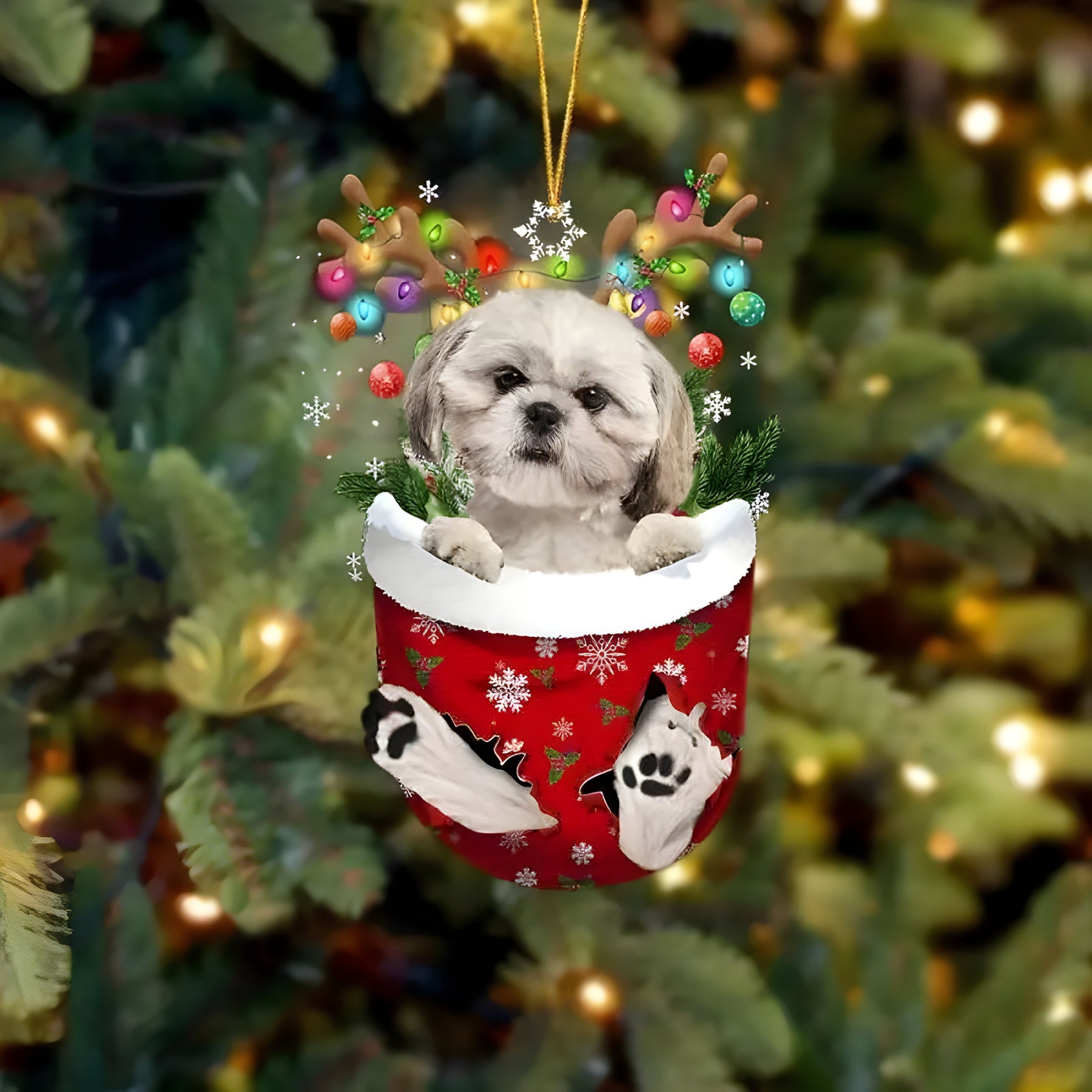 pets : Schattige Pupp Decoratie - Kerstboom Hangertje Hond - Feestelijke Charme en Cadeau voor Hondenliefhebbers in Stijl T van Pantino