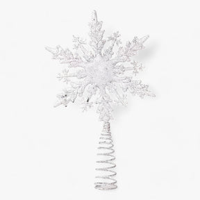 home & garden : Flake Star - Gouden en Zilveren Decoraties met Glitter - Verfraai Uw Kerstboom in 2 van Pantino
