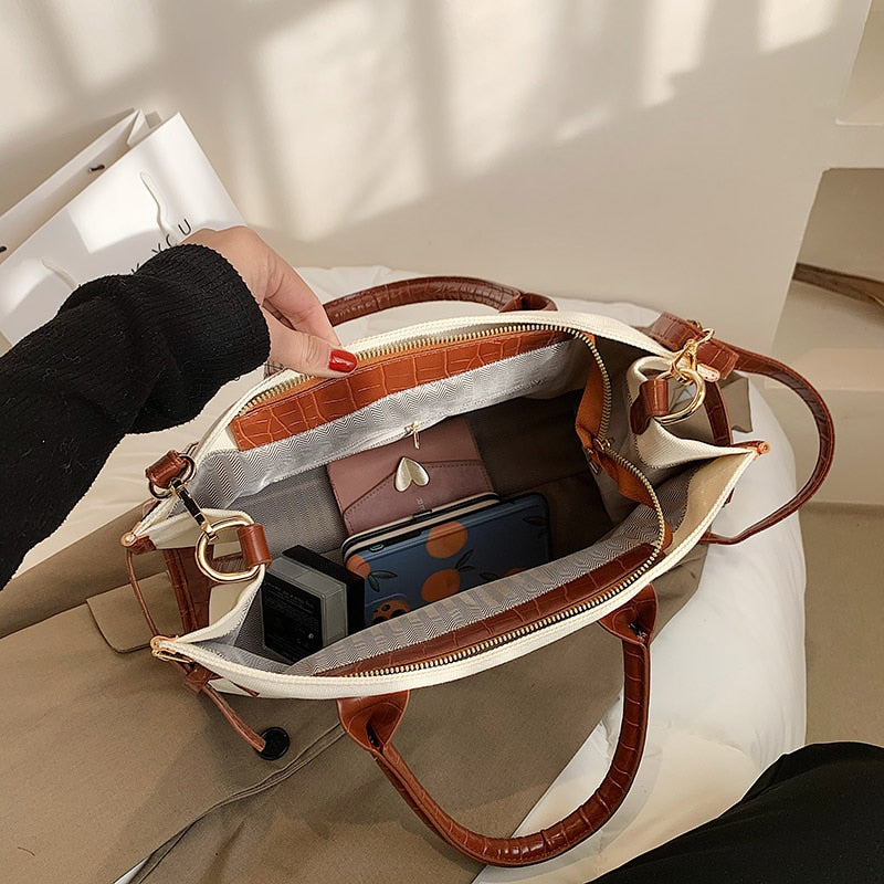 bags : Schoudertas Dames Bruin - Moda Canvas in van Pantino