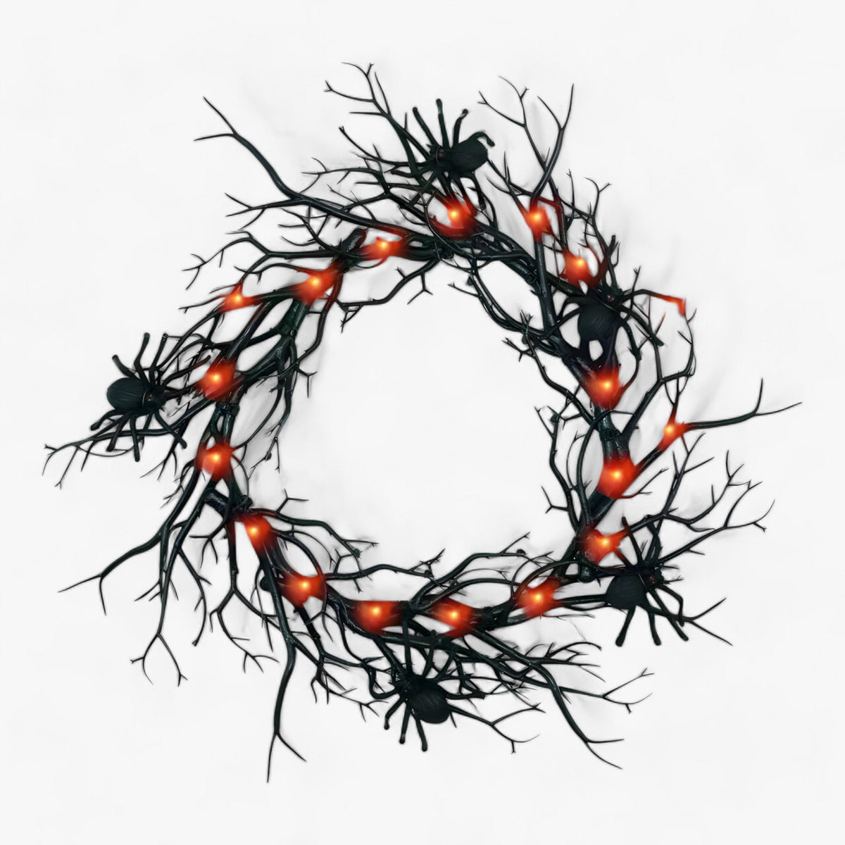 home & garden : Halloween Fleermuis en Spin Decoratie - Angstaanjagende LED voor Deuren en Ramen - Paarse Vleermuis in Rode vleermuis van Pantino
