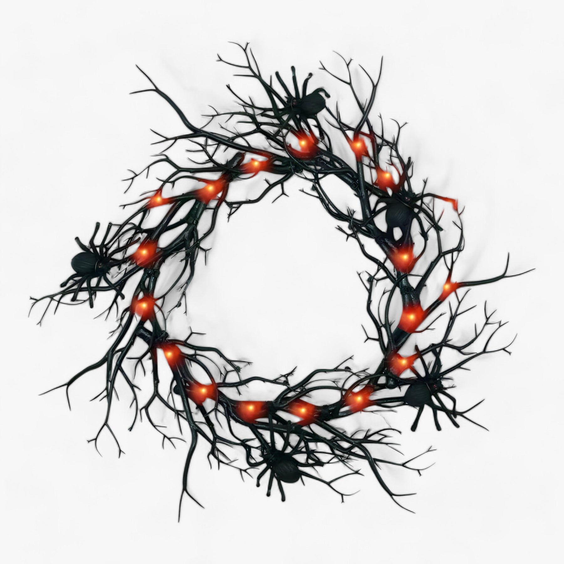 home & garden : Halloween Fleermuis en Spin Decoratie - Angstaanjagende LED voor Deuren en Ramen - Paarse Vleermuis in Rode vleermuis van Pantino