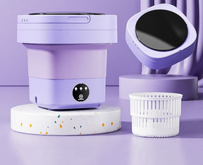 home & garden : FoldaWash - De Handige Opvouwbare Mini Wasmachine met Droger - Groen in Paars van Pantino