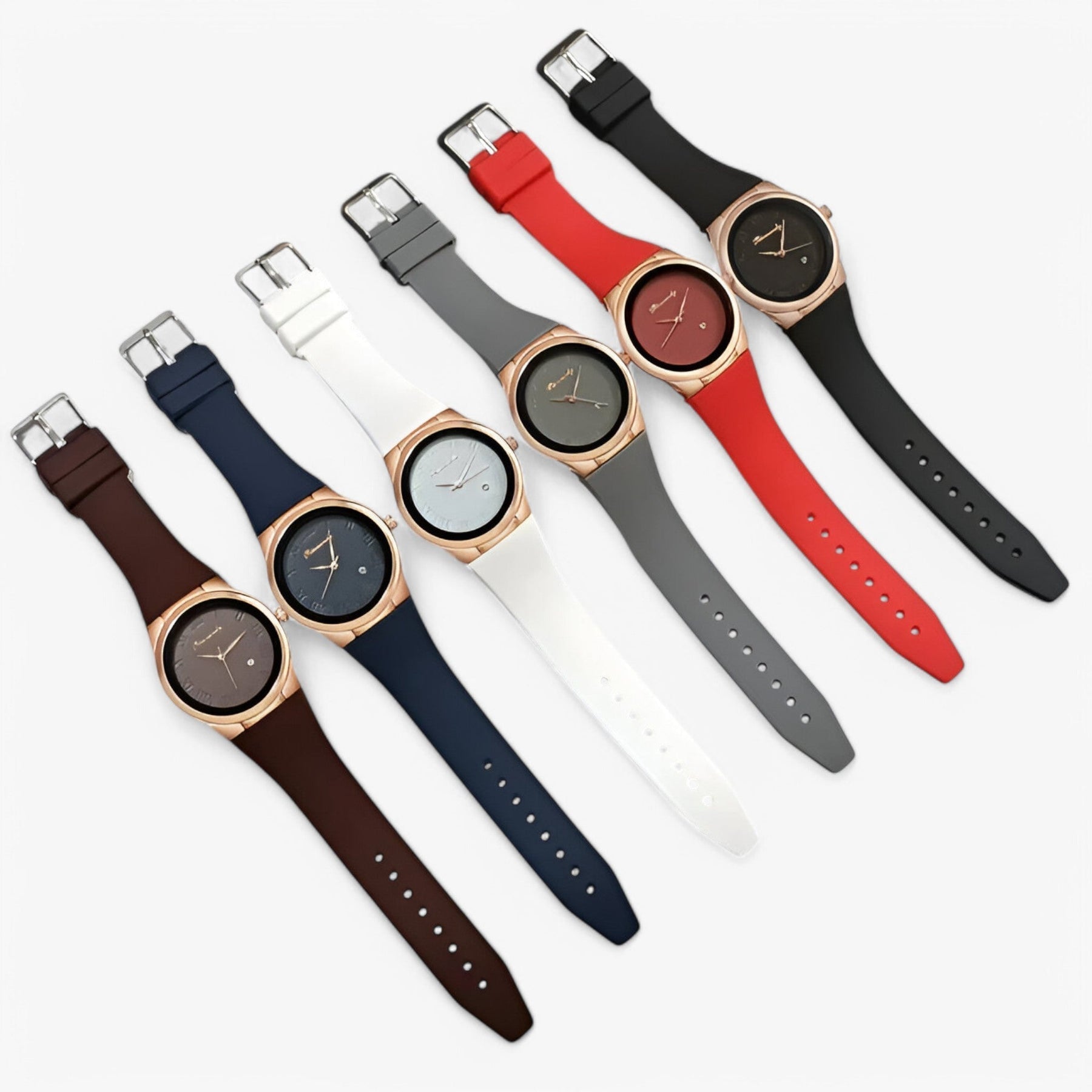 outdoor equipment : Kwartsuur met Sportieve Siliconen Band - Wit in van Pantino