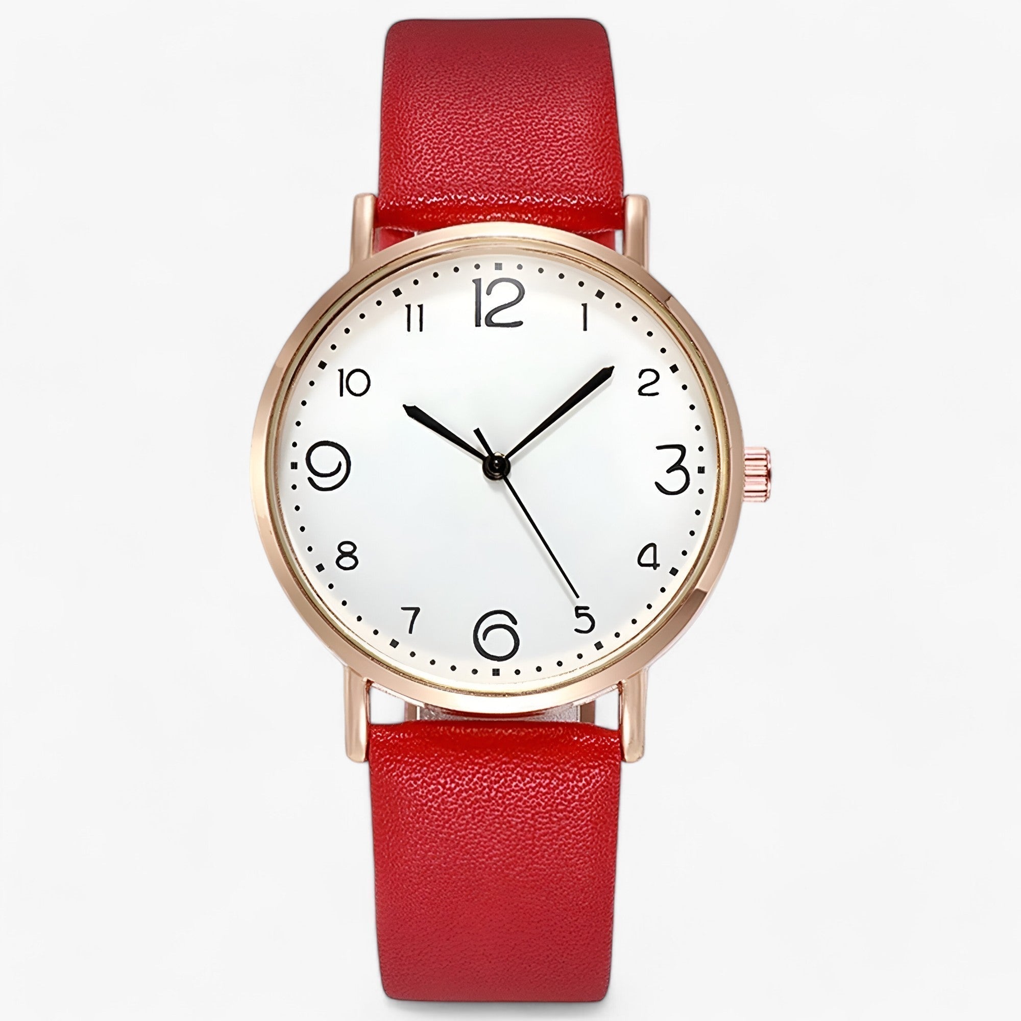watches : Kwarts Horloge Dames Bruin - Elegant & Dagelijks Draagbaar in Rood van Pantino