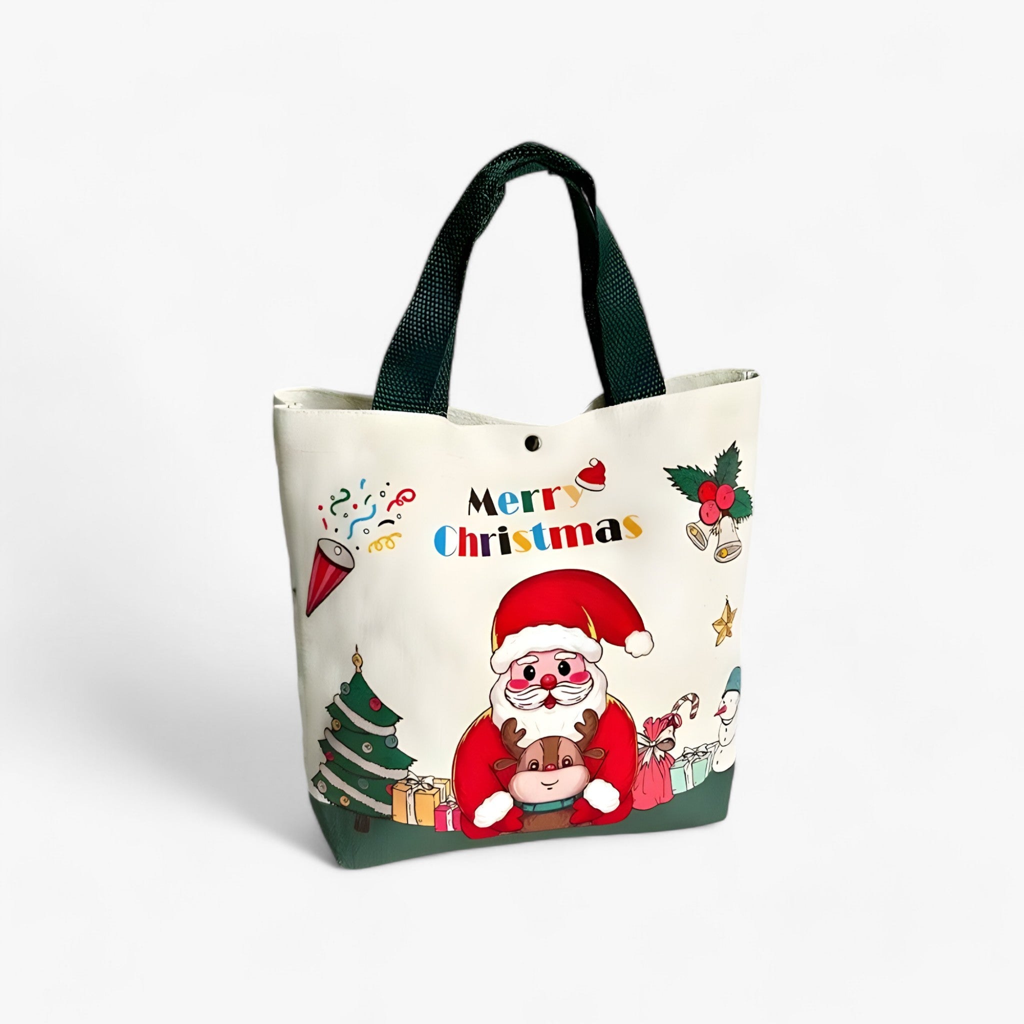 bags : Father Christmas Cartoon Geschenktas - Ideaal Feestelijk Geschenk in B 26x22x8cm van Pantino