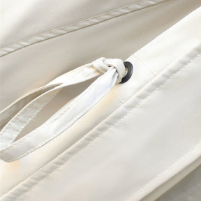 Coat : Mantel Paradiso Wit - Oversized Patchwork Capuchon in van Pantino