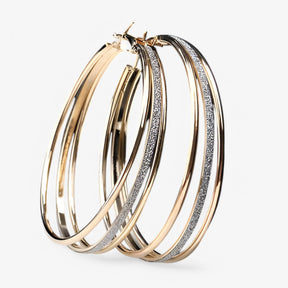 Earrings : Oorbellen Zilver - Stijlvolle Grote Hoops - Tijdloos & Trendy in Goud van Pantino