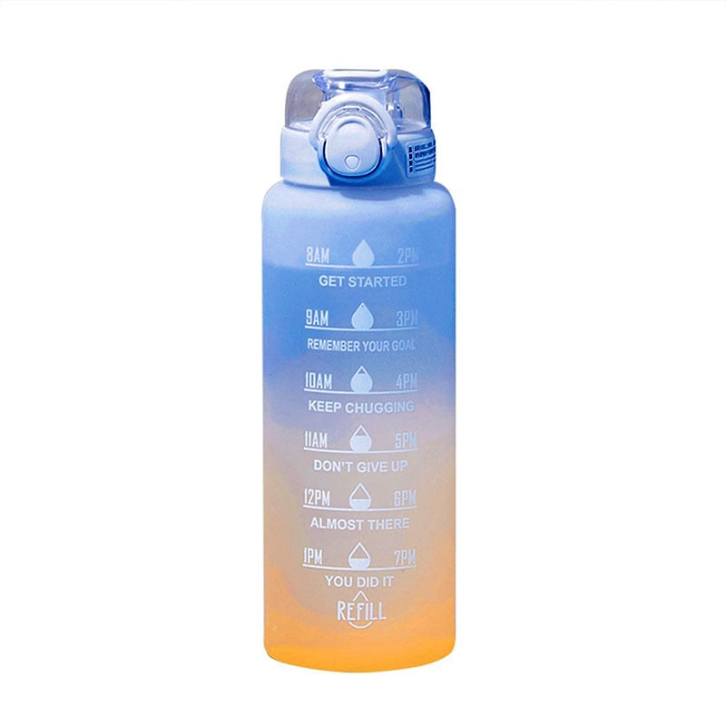 other : Motivatie Waterfles - Met Deze Fles Haal Je Altijd Je Drinkdoel - Donkerblauw in Donkerblauw van Pantino